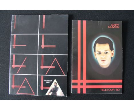 GARY NUMAN - Collection of 2 x signed programmes coupled with tickets. Items are Wembley 1981 which is signed in blue felt pe