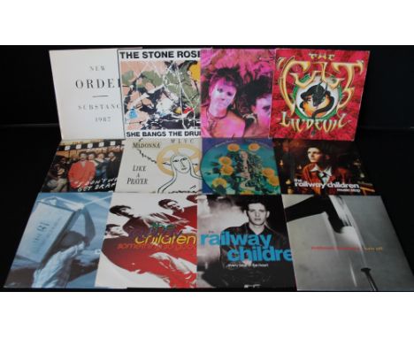 INDIE - Collection of 21 x 12" singles and 1 x LP. Artists/titles to include New Order - Substance (non embossed UK pressing 