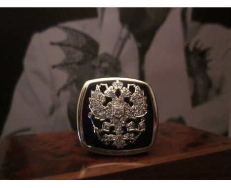 ELVIS PRESLEY - Elvis' famous double headed eagle "Russian Tsar" crest claw ring.  This unique ring has incredible history an