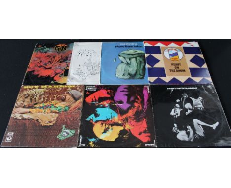 ROCK/PSYCH/PROG - Nice bundle of 7 original title LP's. Titles are Gun - S/T rare original mono pressing on CBS (M 63552 - VG