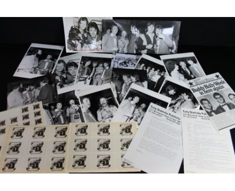 PAUL MCCARTNEY & ROLLING STONES - a collection of photos and memorabilia from 1977's Buddy Holly Week to include x15 photos (