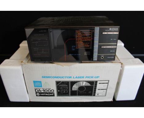 COMPACT DISC PLAYER - an Hitachi DA-1000 compact disc player with UK mains lead and manual presented in original box and pack