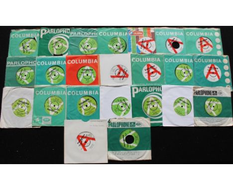 PARLOPHONE/COLUMBIA DEMOS - Unusual collection of 23 x promo 7" singles to include many rare sides. Artists/catalogue numbers