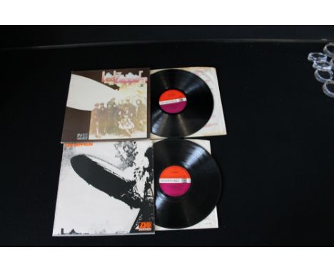 LED ZEPPELIN - 2 x early UK Atlantic plum releases. Titles are I (grey stripe crossed out 8 matrix - 588171 - VG+/Ex with som