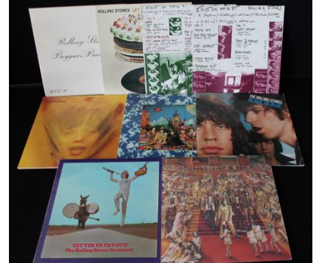 THE ROLLING STONES - Collection of 8 x later issue LP's, 5 x EP's and 9 x original 7" singles. Albums to include Beggars Banq