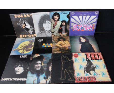 T. REX - Wide ranging collection of 20 x LP's and 36 x 7" singles. Albums to include Dandy In The Underworld (original BLN 50