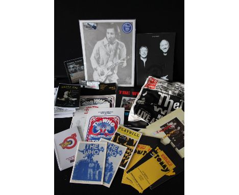 THE WHO - assorted collection of The Who memorabilia to include a limited edition artistic impression of Pete Townshend by Ka