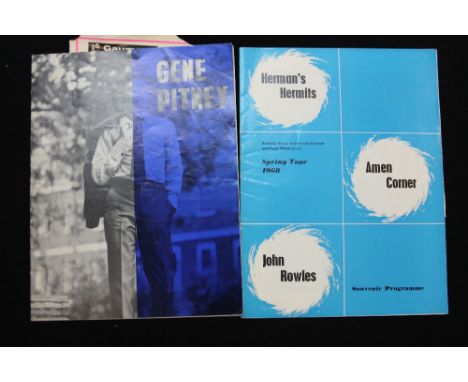 1960'S PROGRAMMES, TICKETS & HANDBILLS - two programmes complete with handbills to include Gene Pitney and Status Quo from th