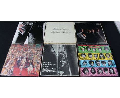 ROLLING STONES - Collection of 6 x early pressing LP's. Titles are Sticky Fingers (with fully working zip COC 59100 - clean E