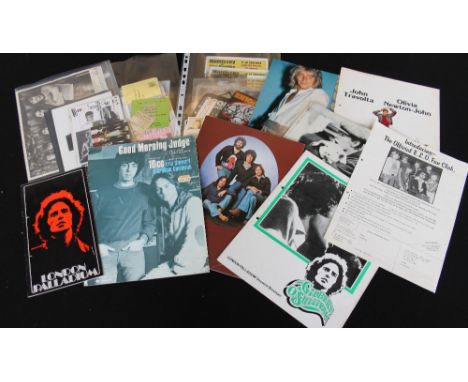 ROCK MEMORABILIA - a large collection of Rock memorabilia to include x45 tickets, x8 flyers, x32 stickers, x2 juke box strips
