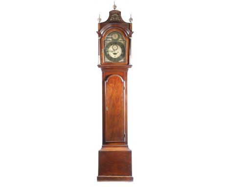 A George III mahogany longcase clock by William Smith of London, the eight day brass movement with four turned pillars, with 