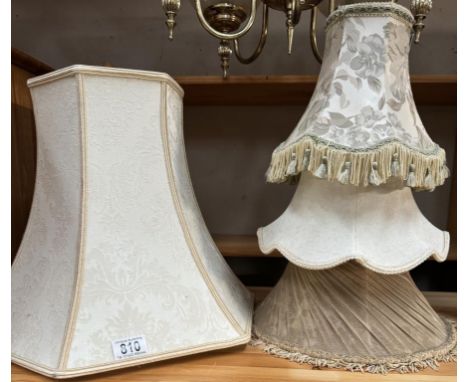 A standard lamp shade &amp; smaller shades