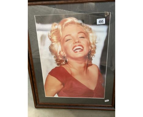A framed and glazed picture of Marilyn Monroe