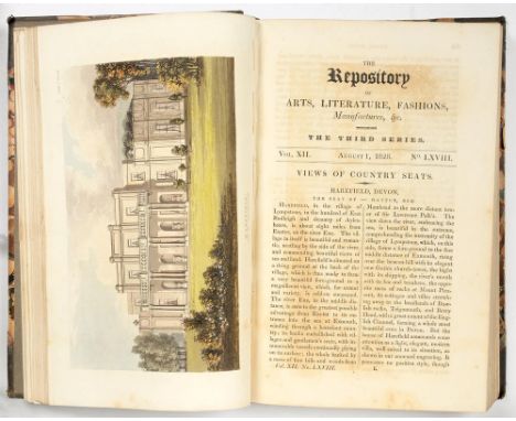 ACKERMANN, RUDOLPH (PUBLISHER)THE REPOSITORY OF ARTS, LITERATURE, FASHIONS [ETC]London, Ackermann, 1828. 8vo, Third Series vo