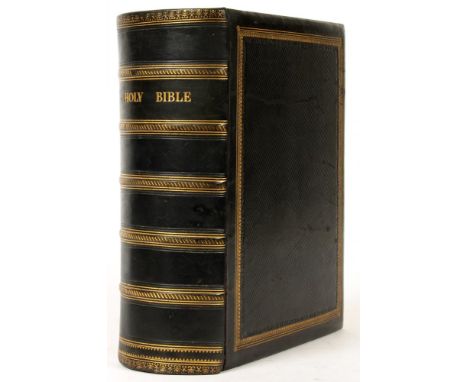 [BINDING]  THE HOLY BIBLE  CASSELL'S ILLUSTRATED FAMILY BIBLELondon, Cassell, Petter &amp; Galpin, [circa 1860]. Thick folio,