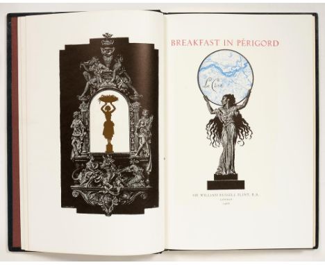 FLINT, WILLIAM RUSSELL BREAKFAST IN PERIGORDLondon, 1968. First edition, number 16 of 25 copies bound in full blue morocco, s