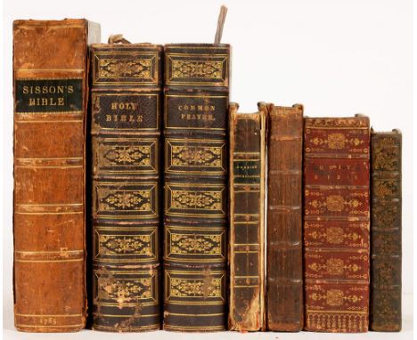 THE COMPLETE FAMILY BIBLE, OR THE CHRISTIAN'S TREASURYLondon, W Richardson, 1785. Quarto, engraved frontispiece and other eng