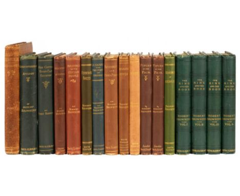 BROWNING, ROBERT A FINE COLLECTION OF BROWNING FIRST EDITIONSComprising: THE RING AND THE BOOK Four volumes, 1868-1869; RED C
