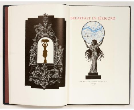 FLINT, WILLIAM RUSSELL BREAKFAST IN PERIGORDLondon, 1968. First edition, number 17 of 25 copies bound in full blue morocco, s