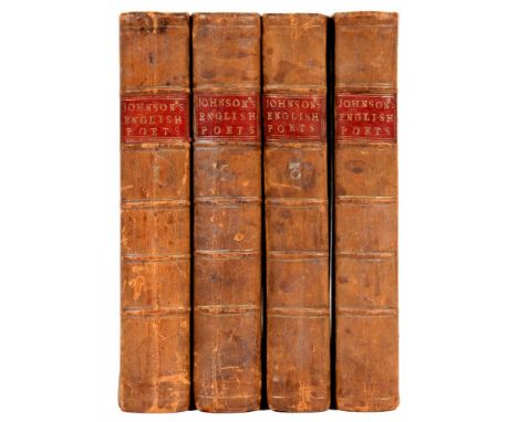 JOHNSON, SAMUELTHE LIVES OF THE MOST EMINENT ENGLISH POETSLondon, C Bathurst [and others], 1781. First edition, 4 volumes, 8v