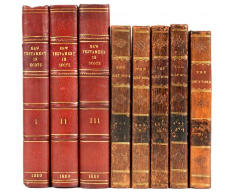 [BIBLE IN GAELIC] LEABHRAICHE AN T-SEANN TIOMNAIDH.....[EDINBURGH], 1783-1801. First edition, 4 vols 8vo, complete, occasiona