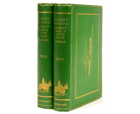 BAKER, SIR SAMUEL W. ALBERT N'YANZA, GREAT BASIN OF THE NILE, AND EXPLORATION OF THE NILE SOURCESLondon, Macmillan and Co, 18