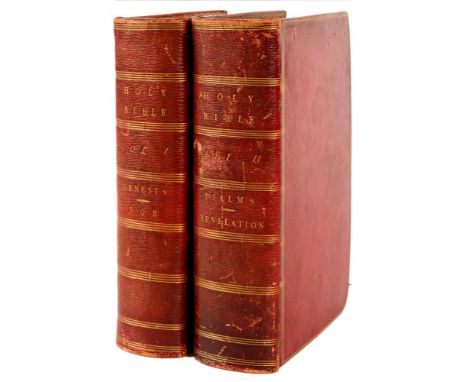 [FINE LATE-18TH CENTURY BINDING] - THE HOLY BIBLE ORNAMENTED WITH ENGRAVINGS, BY JAMES FITTLER  [London], no printer, [1795].