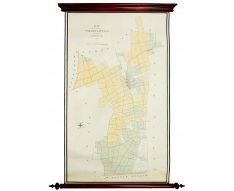 ESTATE MAP, COUNTY OF RUTLAND.  CHARLES DAY, LAND SURVEYOR OF COLLYWESTON, MAP OF THE PARISH OF THISTLETON, 1841 with scale o