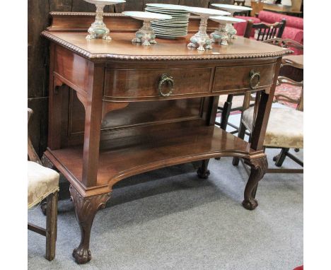 A Wairing &amp; Gillow Mahogany Buffet on ball and claw feet, one drawer stamped, 122cm by 60cm by 109cm