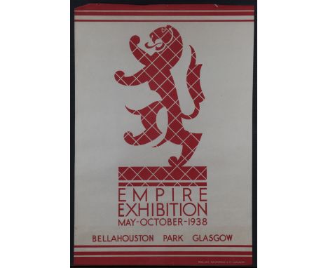 Maclure MacDonald &amp; Co (printers) - 'Empire Exhibition May, October 1938, Bellahouston Park Glasgow' (Poster for the Exhi