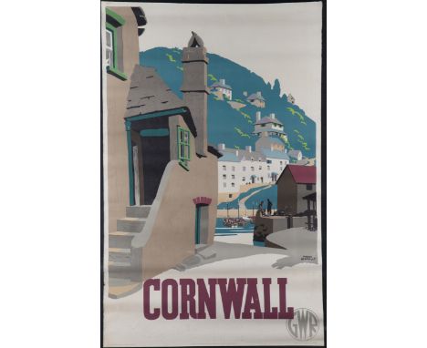Frank Newbould - 'Cornwall' (G.W.R. Railway Travel Poster), lithograph, printed by Jordison &amp; Co, circa 1930s, 101cm x 63