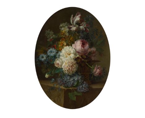 Signed and dated 1794, oil on canvas, oval (Dimensions: 51cm x 39cm (20in x 15.25in))  Biography: Willem van Leen (19 Februar