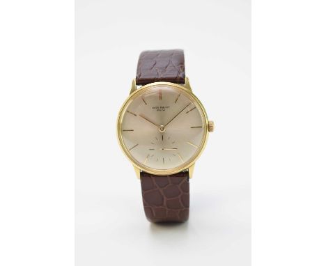 Patek Philippe: A gentleman's 18ct gold wristwatch Model: Calatrava Reference: 3420 Date: Circa 1960 Movement: 18-jewel Cal.2