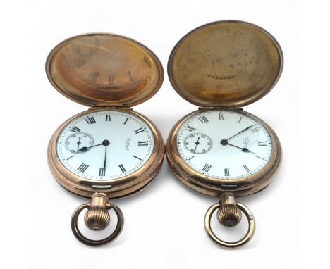 Two Waltham gold-plated full hunter pocket watches. One pocket watch inscribed 'Star' '740787' to inner Dennison case, moveme
