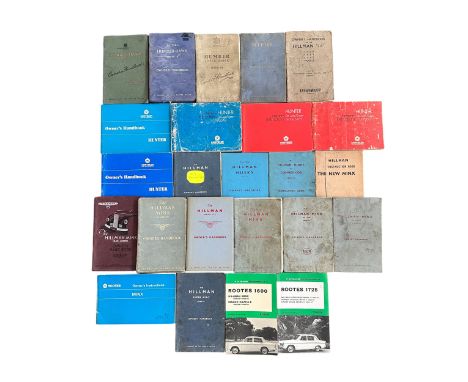 1940s onwards Rootes Group Owners Handbooks, generally excellent to good, with Humber Hawk Mk. IV, Super Snipe &amp; Sceptre,
