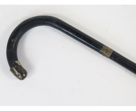 A Silver Mounted Walking Stick, 87cm to top of handle