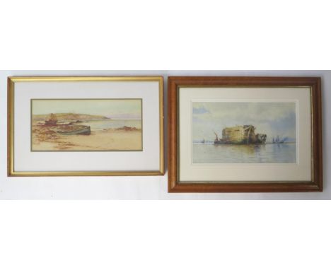 R Sheriton Holmes (1829 - 1900), Hulk on the Tyne, watercolour, initialled lower right and signed and dated March 6th, 1875 v