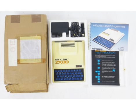 Sinclair ZX80 Computer with manual, cables, and complete box