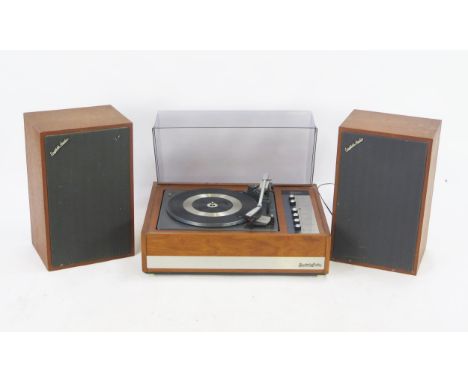 English Audio Model 2000 Record Player with Garrard turntable and pair of speakers