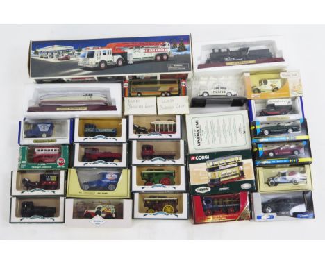 Collection Diecast Toys including Corgi, American Hess Fire Engine, Lledo, Matchbox, etc.