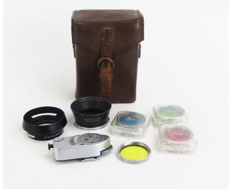 Group of Leica Parts and Filters including MR Light Meter