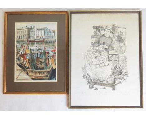 John Thirsk (British Illustrator 1945 - 2023), 'P. Kellock, Stone Carver', limited edition lithograph numbered 10/50, signed 