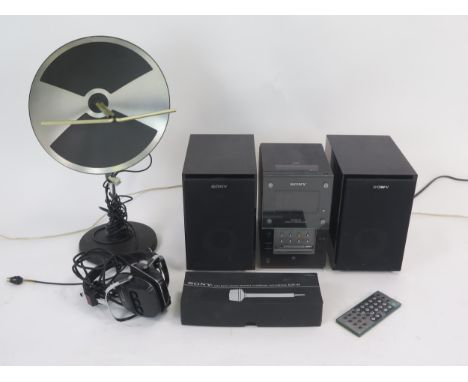 Sony CMT-MD1DX Compact Hi-Fi Component System with controller and speakers, with ECM-99 one point stereo condenser microphone