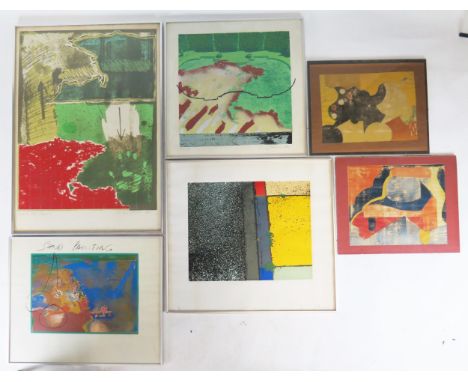 Kip Gresham (1951 - 2024) British Printmaker. A collection of screenprints including 'Second Echo (Snow)', artists proof, sig