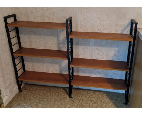 A Low Ladderax Double Shelf Unit with six shelves