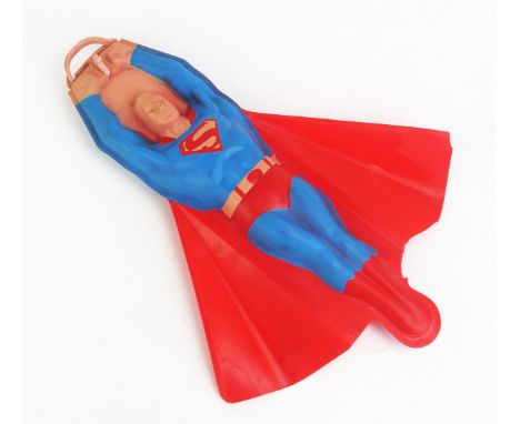 Wells Brimtoy Flying Superman, Elastic Band Propelled Toy c. 1954