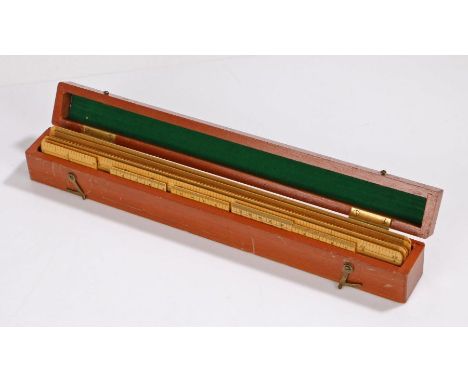 Cased set of F McC rules, Engine Divided, Set No 1, cased&nbsp;