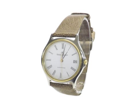 Jaeger LeCoultre Heraion automatic stainless steel and gold gentleman's wristwatch, ref. 112.5.89, case no. 1712012, circular