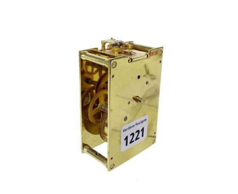 Carriage clock movement with broken staff
