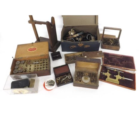 Box of mainly cased makers tools and parts etc